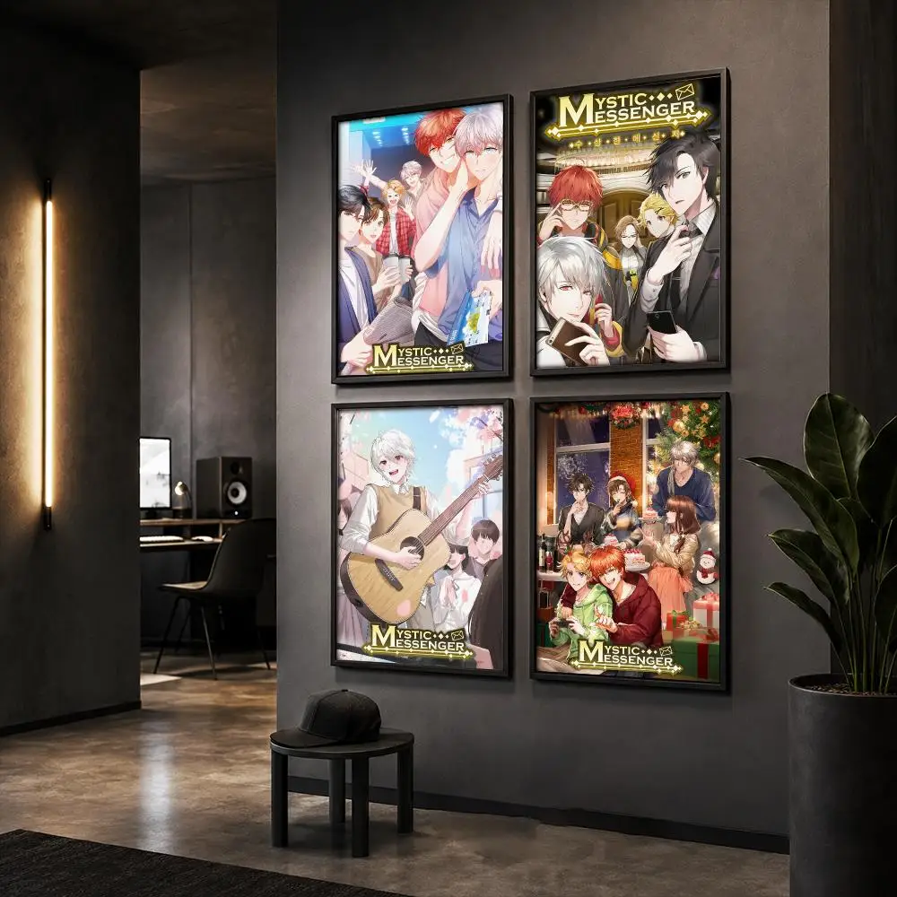 Romance Game M-Mystic M-Messenger Poster Wall Art Print Sticker for Bedroom Living Room Dorm Office Modern Home Decor