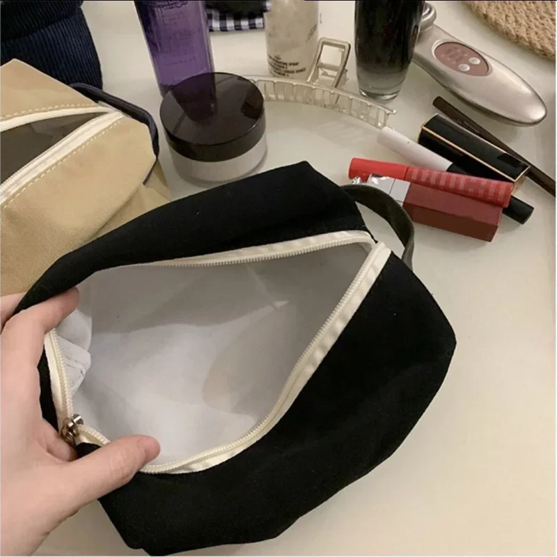 1 Pc Korean Style Women Cosmetic Organizer Bags for Makeup Travel Canvas Make Up Case Pouch Small Large Tote Makeup Kit Pouch