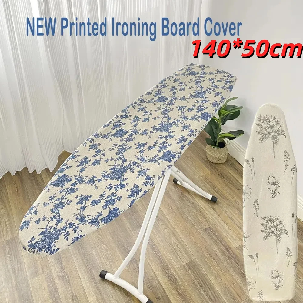 1pcs 140*50cm Ironing Board Cloth Drawstring Tightening with Elastic Edge Ironing Board Protector Cover Stain Resistant Washable