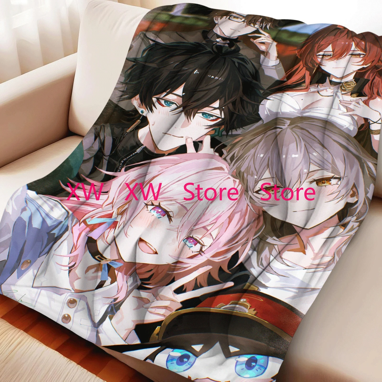 

Honkai Star Rail Welt Yang Cartoon Theme Digital Print Flannel Blanket Hd Digital Printing Soft Sofa Bed Office Gift Blanket
