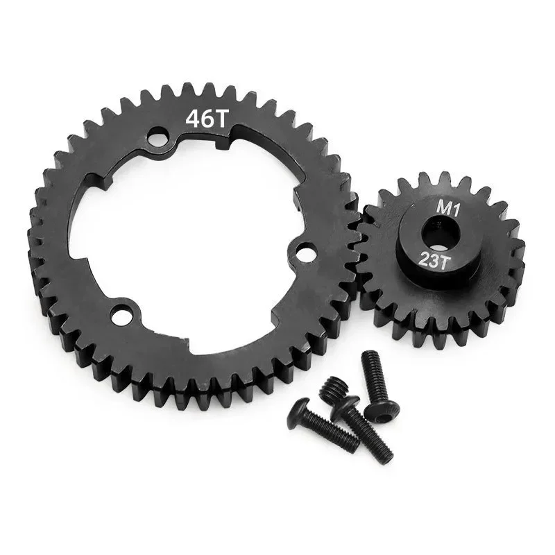 M1 Hardened Steel Motor Gear Set for Trxs X-Maxx/X0-1/Maxx/E-REVO 2.0 - 46T/50T/52T/54T Spur + 18T/20T/22T Pinion