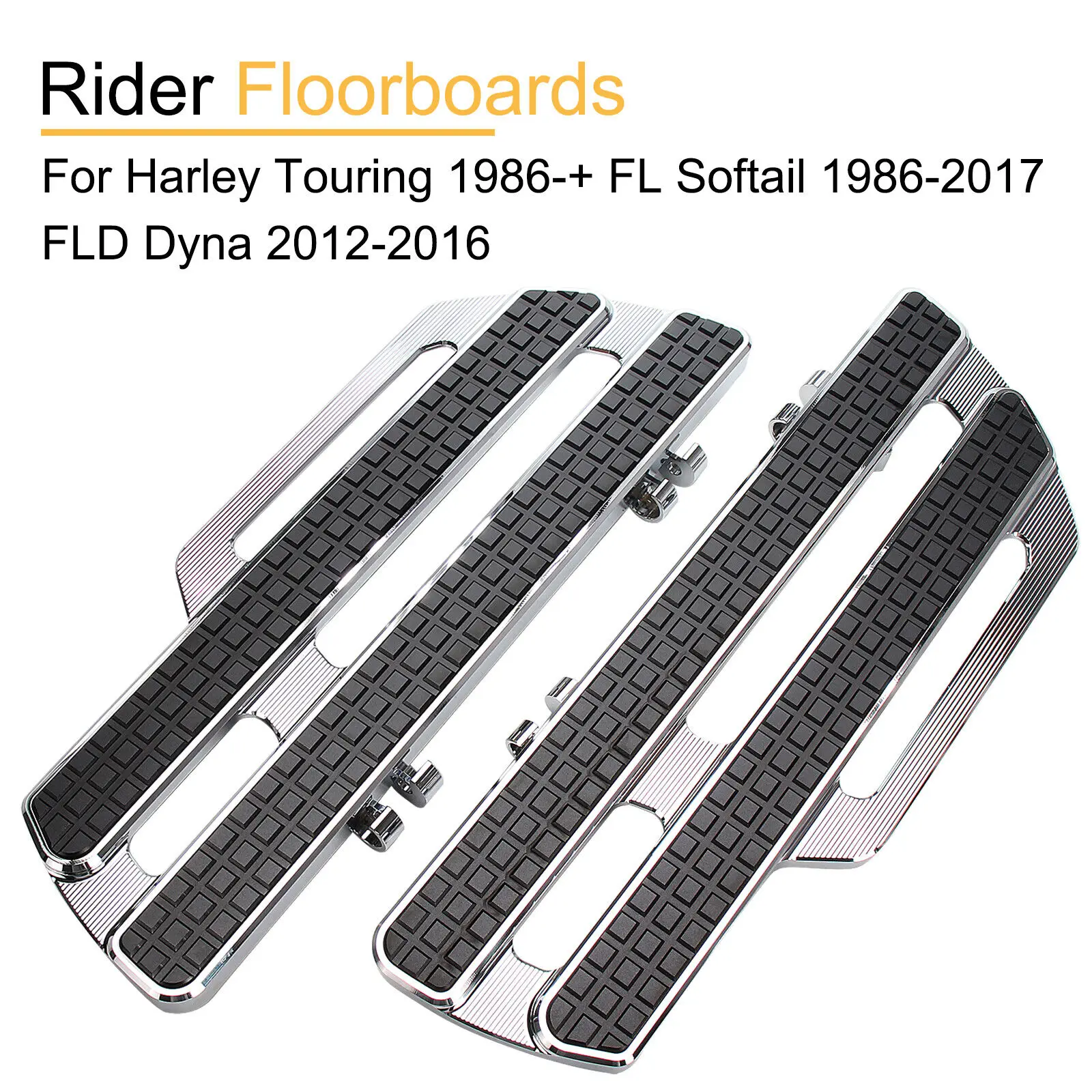 

1 Pair Wide Footpegs Front Rider Floorboards For Harley 2012-2016 FLD Dyna,1986-2017 FL Softail,1986-ON Touring ,1986+Trike