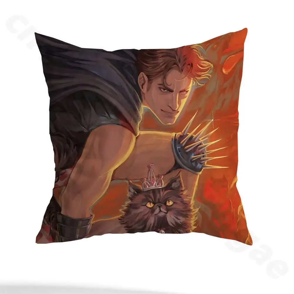 D-Dungeon Crawler Carl Pillow Case Anti-dustmite Pillowcase Invisible zipper silky short plush Sofa cushion cover