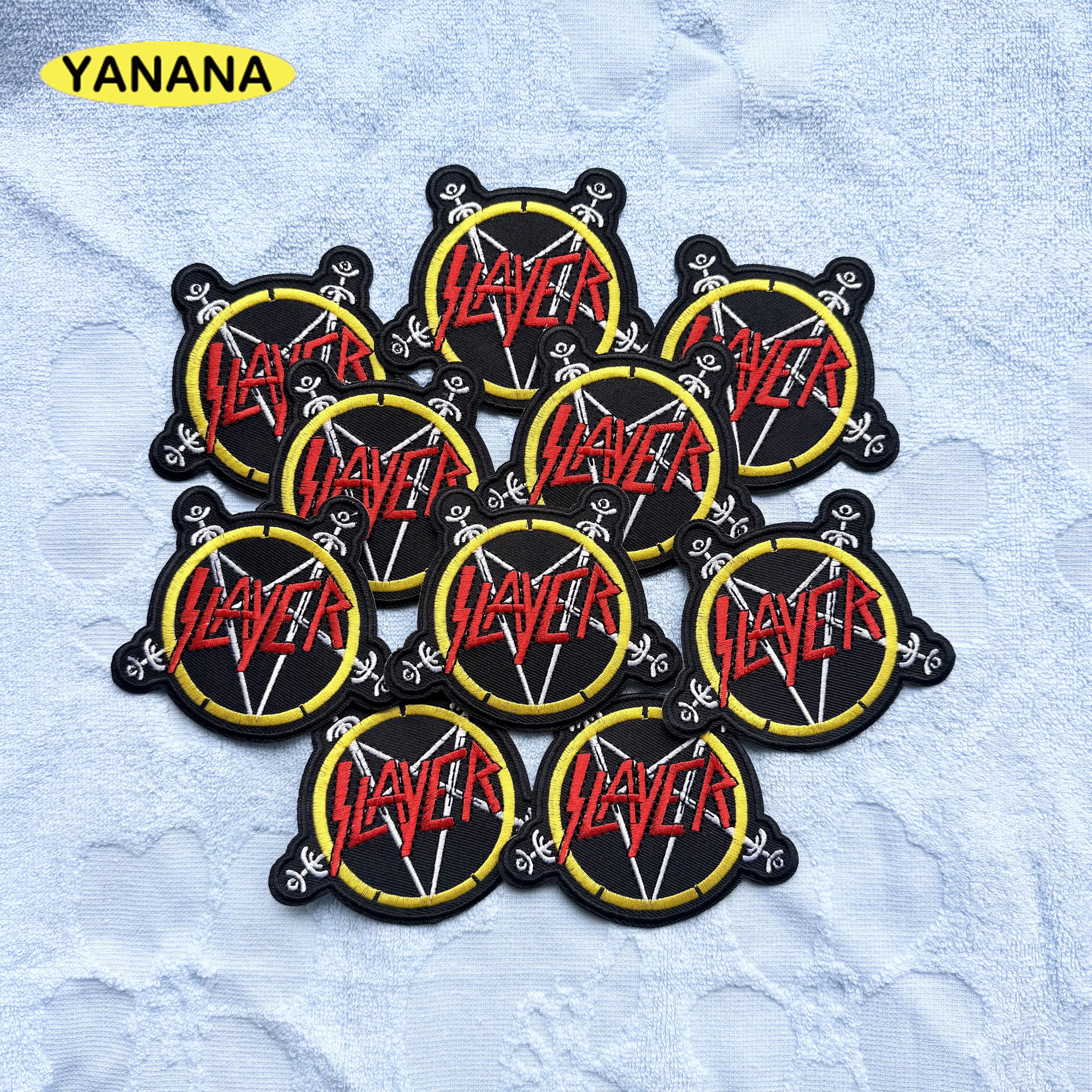 10 PCS Music Band Patch Embroidered Letter Rock Iron On Patches for Clothing T-shirt Jeans DIY Badges Sewing Applique
