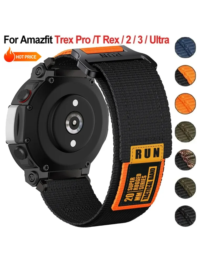 NewTactical – Bracelet en Nylon pour montre connectée Huami Amazfit t-rex 2 3/Ultra élastique, pour montre intelligente Amazfit Trex Pro/t-rex, Sport
