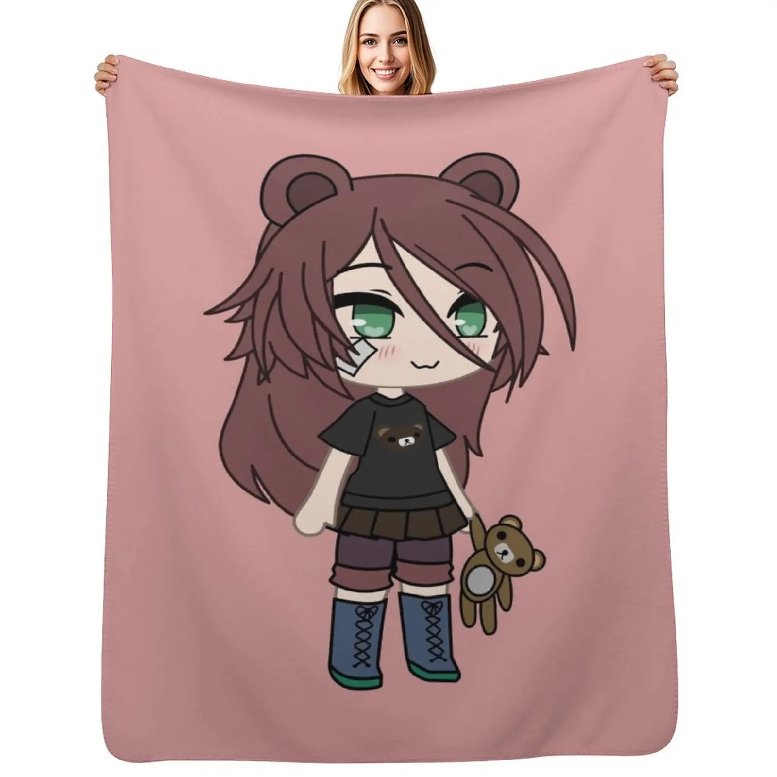 Gacha Life series - Magical Bear Girl Kaya Throw Blanket for winter Furrys Plaid on the sofa Beautifuls Plaid Bed Blankets