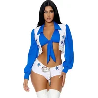 Sexy Football Babe Sports Meeting Dallas Cowboys Cheerleader Costume Fancy Dress Halloween Party Racing Cheerleader Cosplay 2025 2