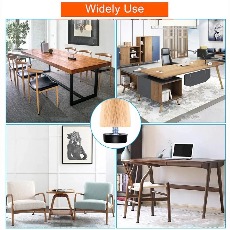 5 Pcs Height Adjustable Leveling Chair Leg Feet Furniture Plastic Screw Balance Rack Sofa Table Leg Chair Pad Floor Protector