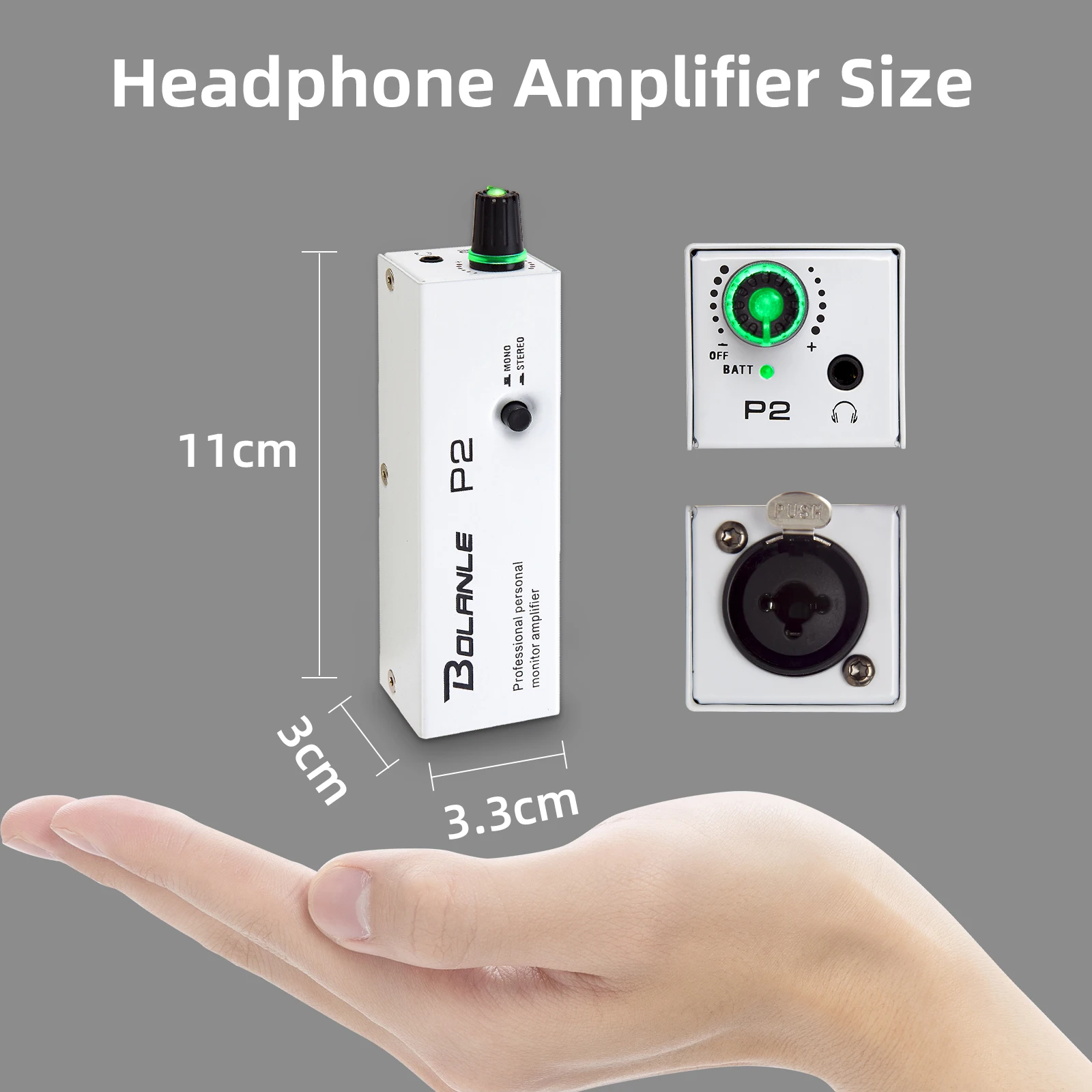 Amplificatore per monitor intrauricolare personale ultracompatto Bolanle P2 IEM
