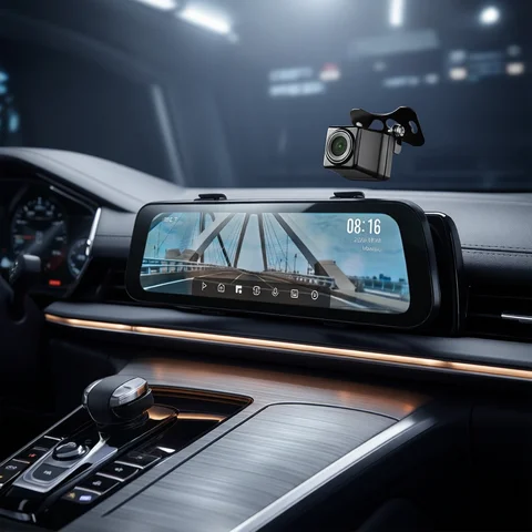9.35 Inch Full Screen 70mai Rearview Dash Cam S500 1944P Auto Cam 138FOV 70mai S500 Mirror Car Recorder Stream Media Car DVR