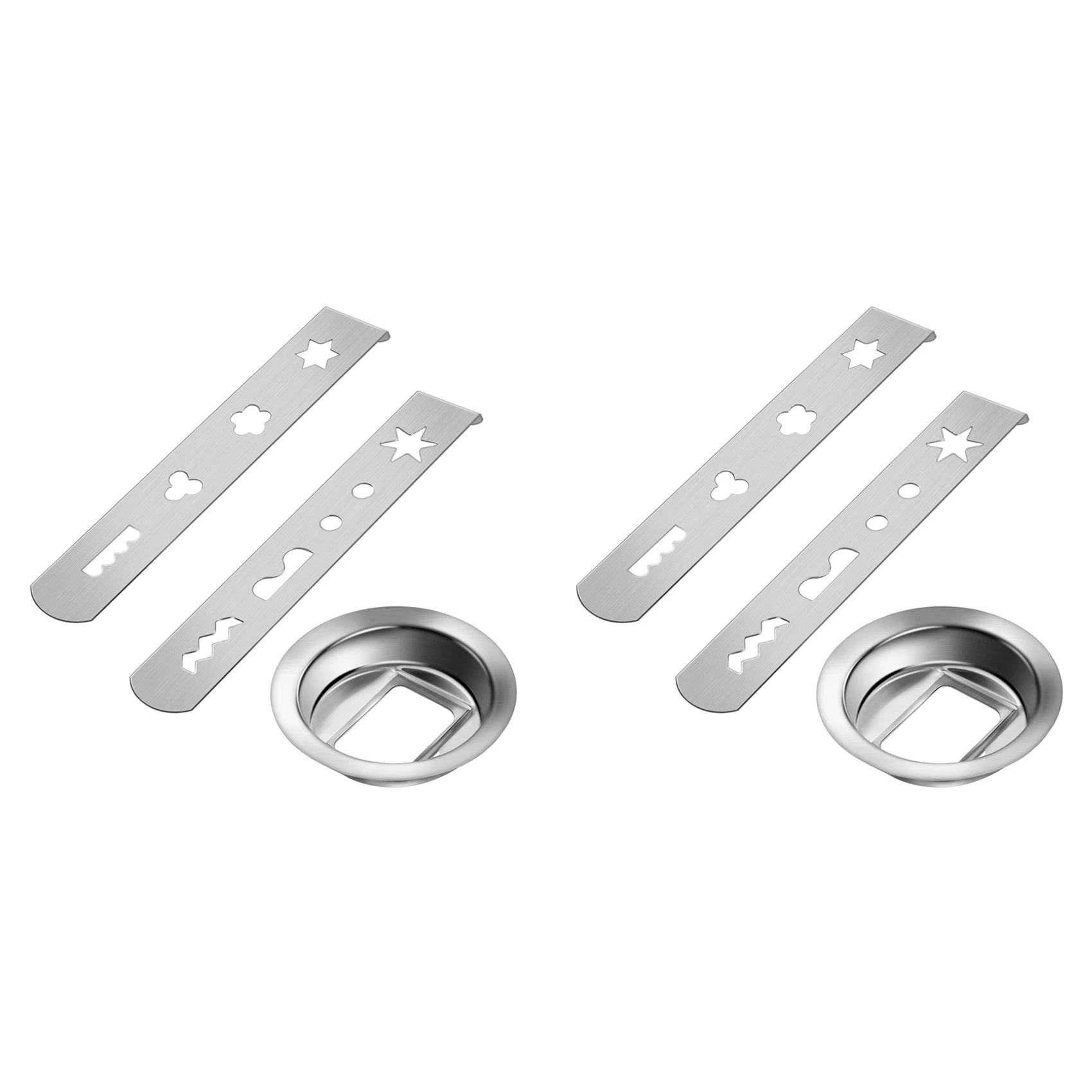 【FLASH DEAL】2X Biscuit Attachments, 8 Shapes Biscuit Attachment Stainless Steel For Meat Mincer With Connection Ring Pastry
