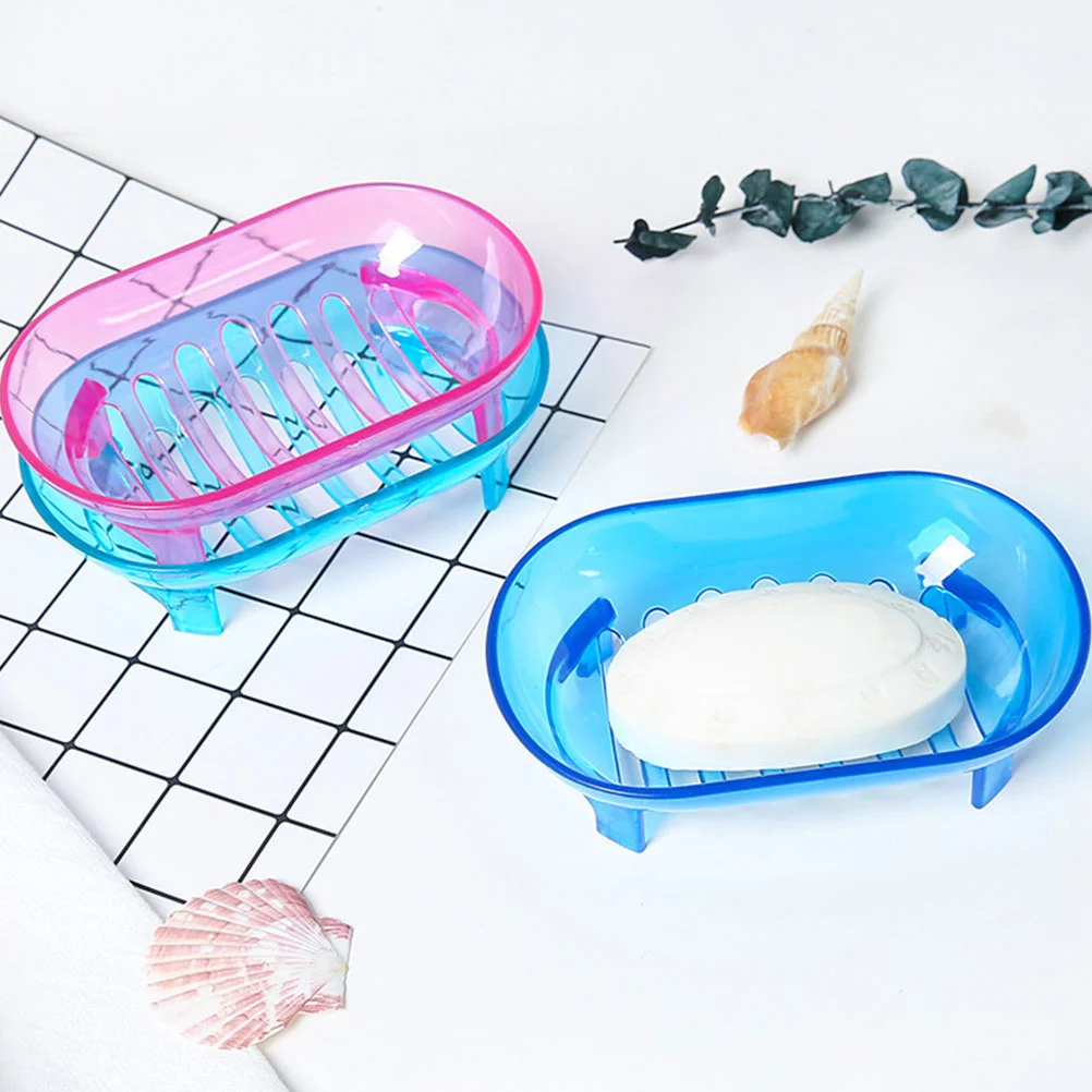 

5pcs Drainable Bathroom Drainer Holder For Bathroom Kitchen Sink Water Draining Soap Dish Storage Soap Holder Case