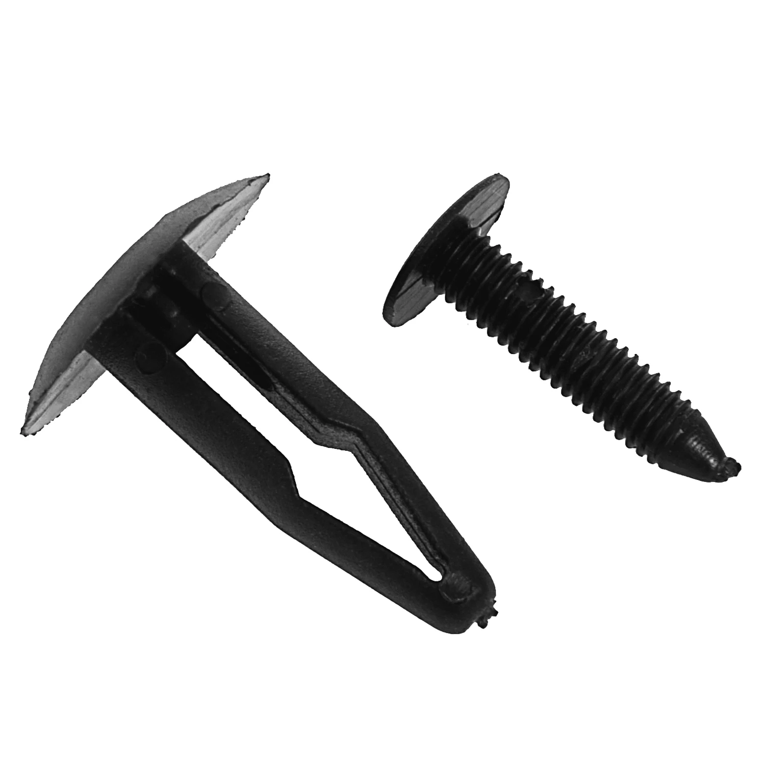 AT77 25 個プラスチックリベットファスナー車バンパープッシュクリップ 32 ミリメートル長さ黒