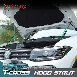 Car Bonnet Hood Engine Cover Lifting Support Hydraulic Rod Strut Bars No Drilling For VW T-cross 2018-2020 2021 2022 2023 2024