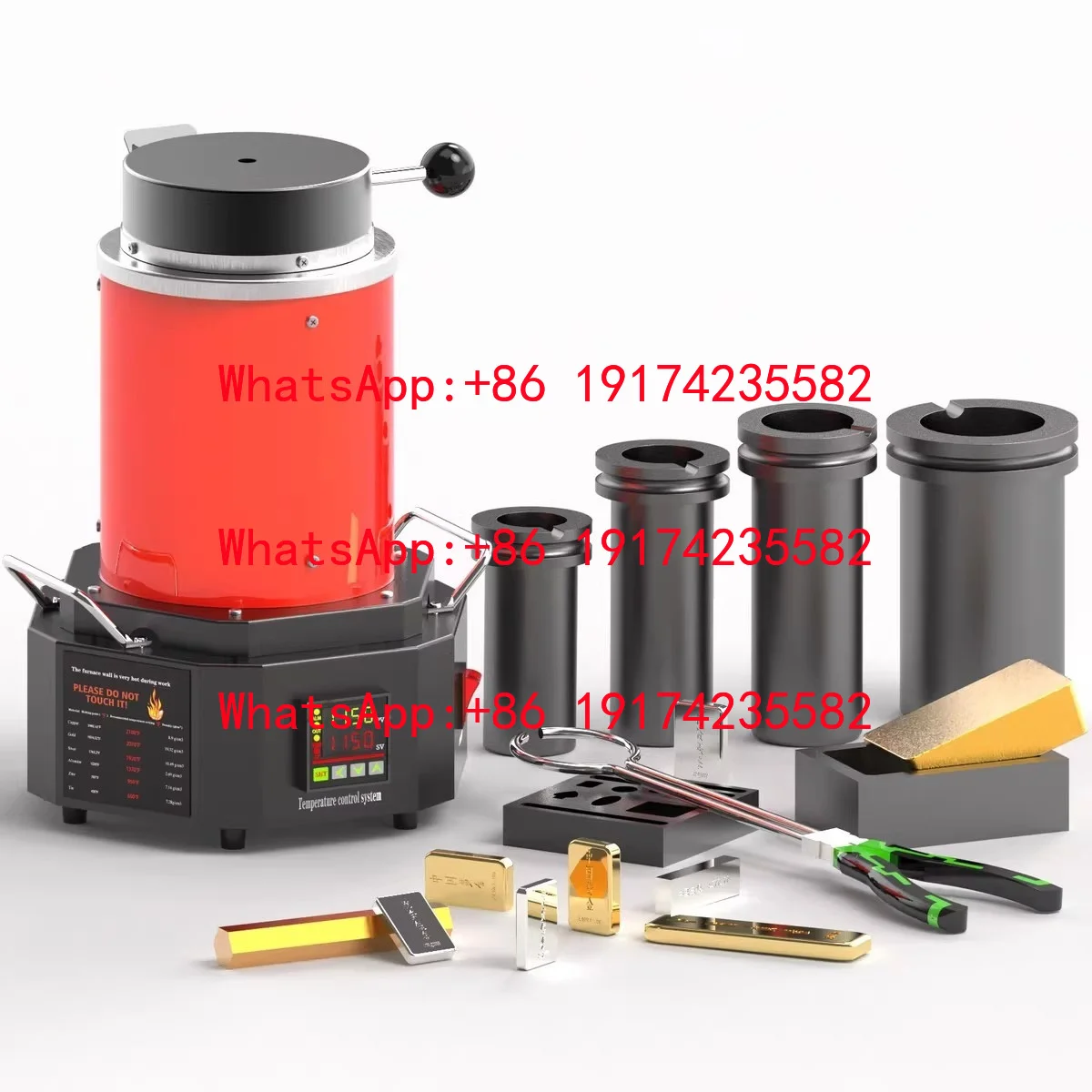 1kg/2kg/3kg/5kg Small Gold Melting Furnace Melting Gold, Silver, Copper Melting Furnace Graphite Smelting Machine