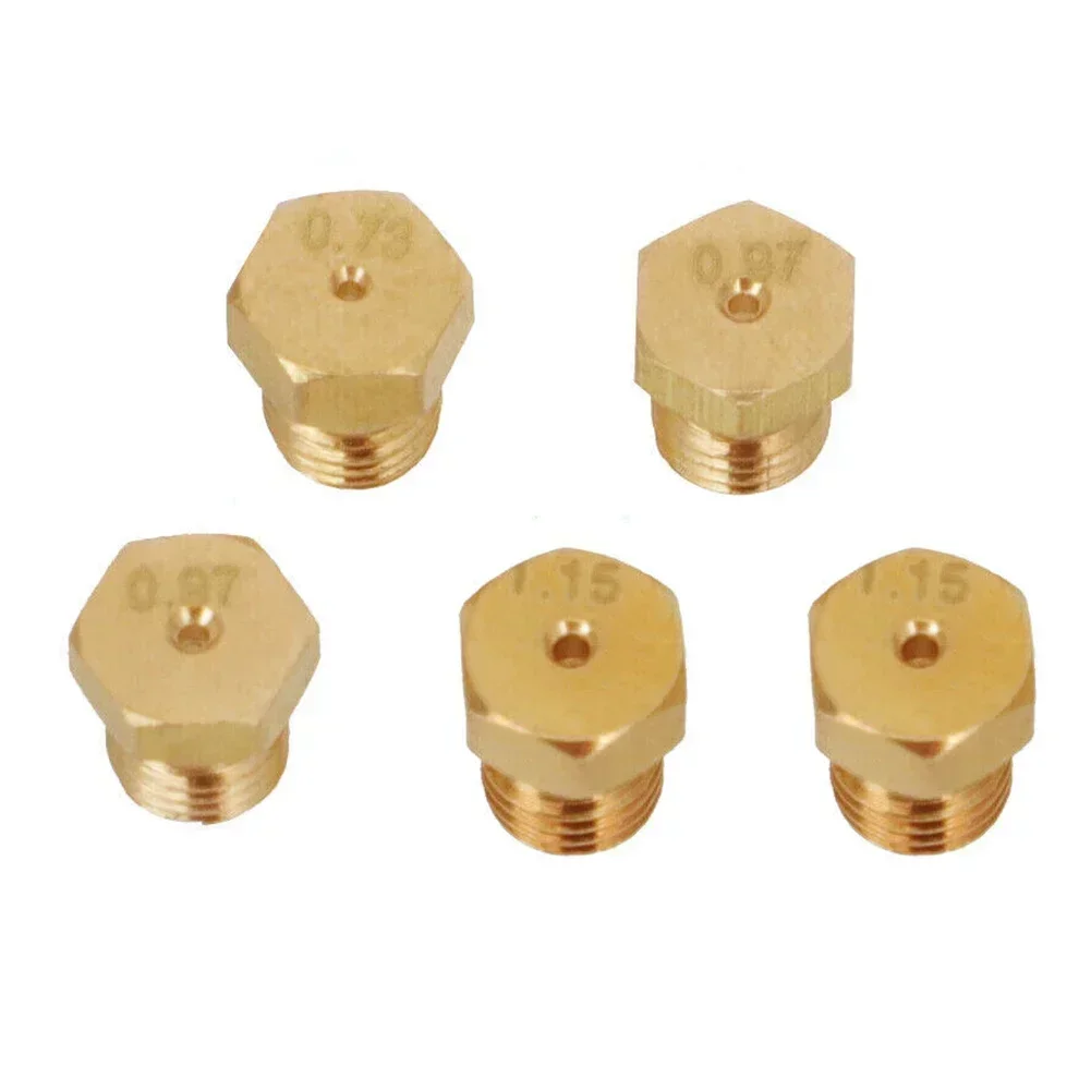 5PCS Burner Gas Natural Gas Hob LPG Conversion Kit Jets Nozzles Injectors Set Features Standard M6 X 0.75 Thread Kitchen Parts