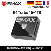BMAX B4 Turbo Mini PC Windows 11 PC Intel N150 16GB 1TB SSD 2*HDMI 1*Type-C Supports 4K@60Hz 1000MHz Intel Graphics