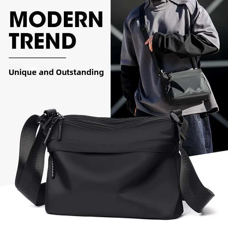 

Новинка 2025 года, мужская нейлоновая сумка через плечо, повседневная сумка на одно плечо, легкая портативная маленькая распродажа для путешествий на открытом воздухе