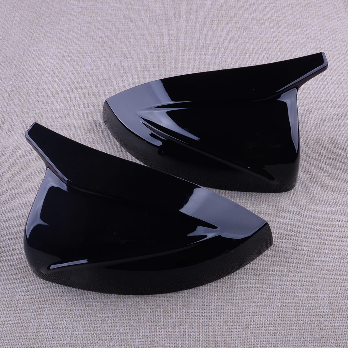 1 Pair Car Exterior Side Rear View Wing Mirror Cover Cap Glossy Black ABS Fit for Audi A3 S3 2014 2015 2016 2017 2018 2019 2020