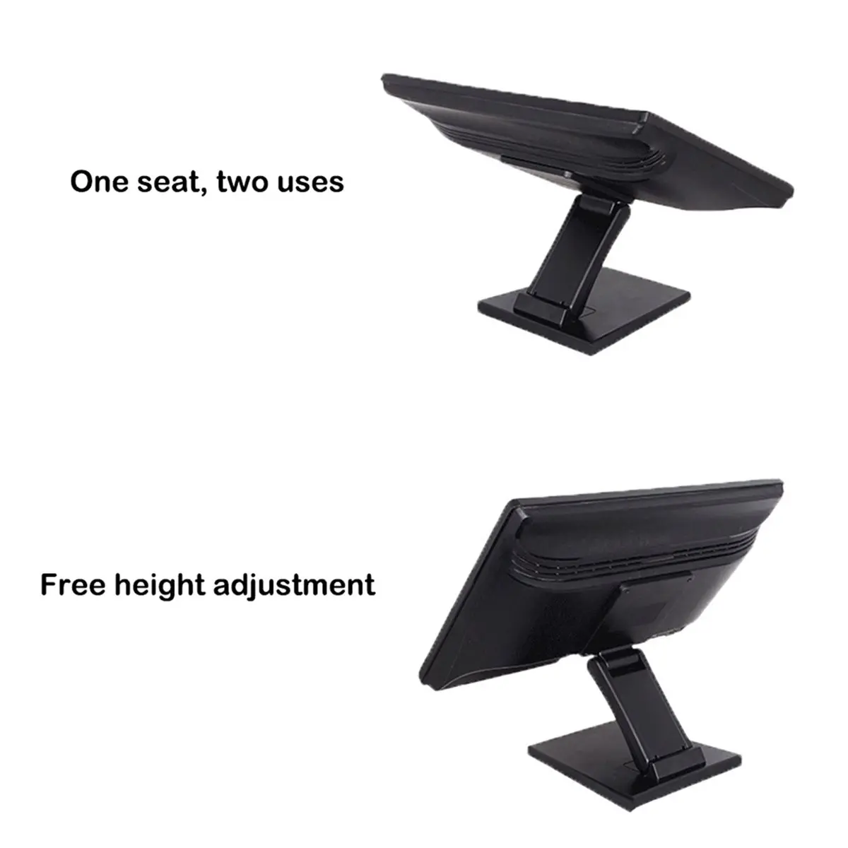 

14-24in Desktop Monitor Holder with Hole Folding TV Screen Stand Screen Mount Support for Home Office School White