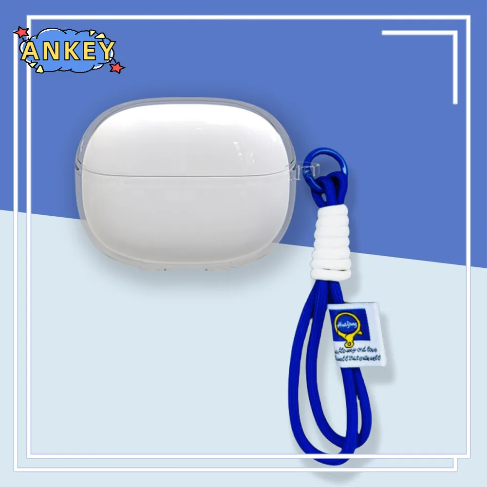 Clear Case for Redmi Buds 5 Pro TPU Protective Transparent Covers Redmi Buds5pro Lanyard Bluetooth Earphone Portable Shell