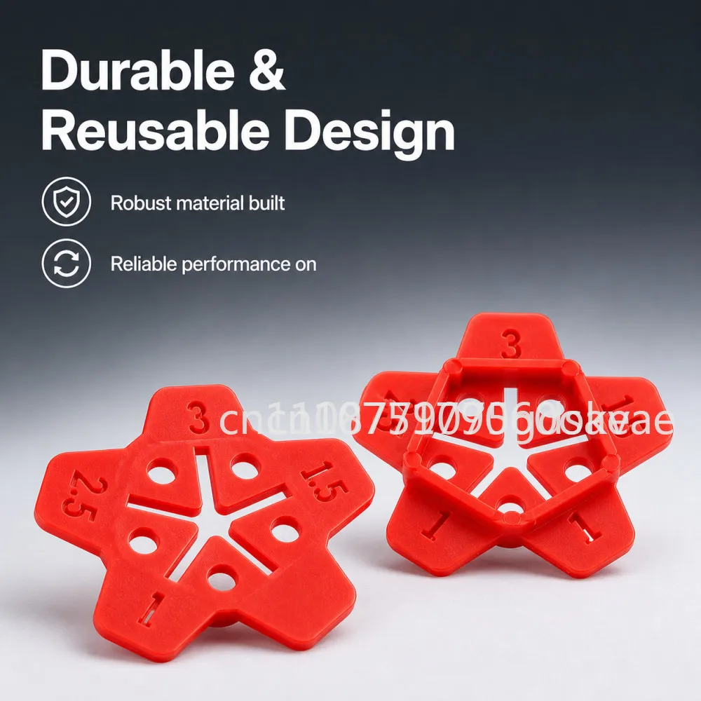 Tile Positioning Clips Tile Leveling Kit for Professional Tiling Construction Durable Plastic Gap Spacers 1/1.5/2/2.5/3mm