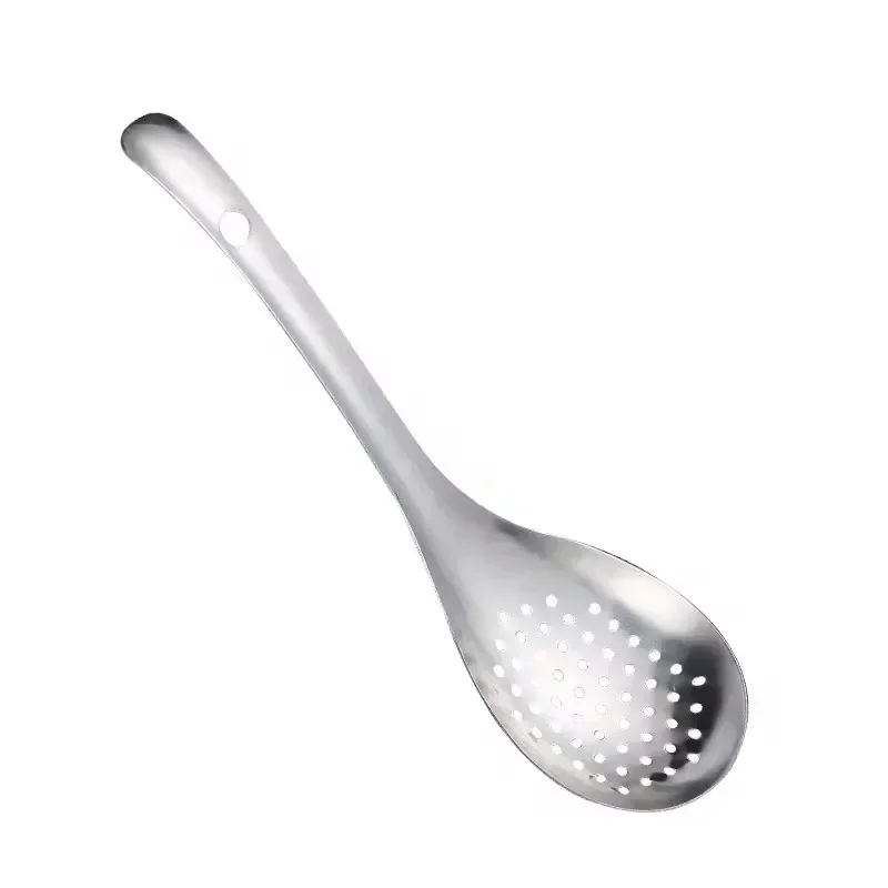 Stainless Steel Kitchen Strainer Spoon Perforated Skimmer Colander Food Scooper Filter - Multi-Functional Cooking Utensil