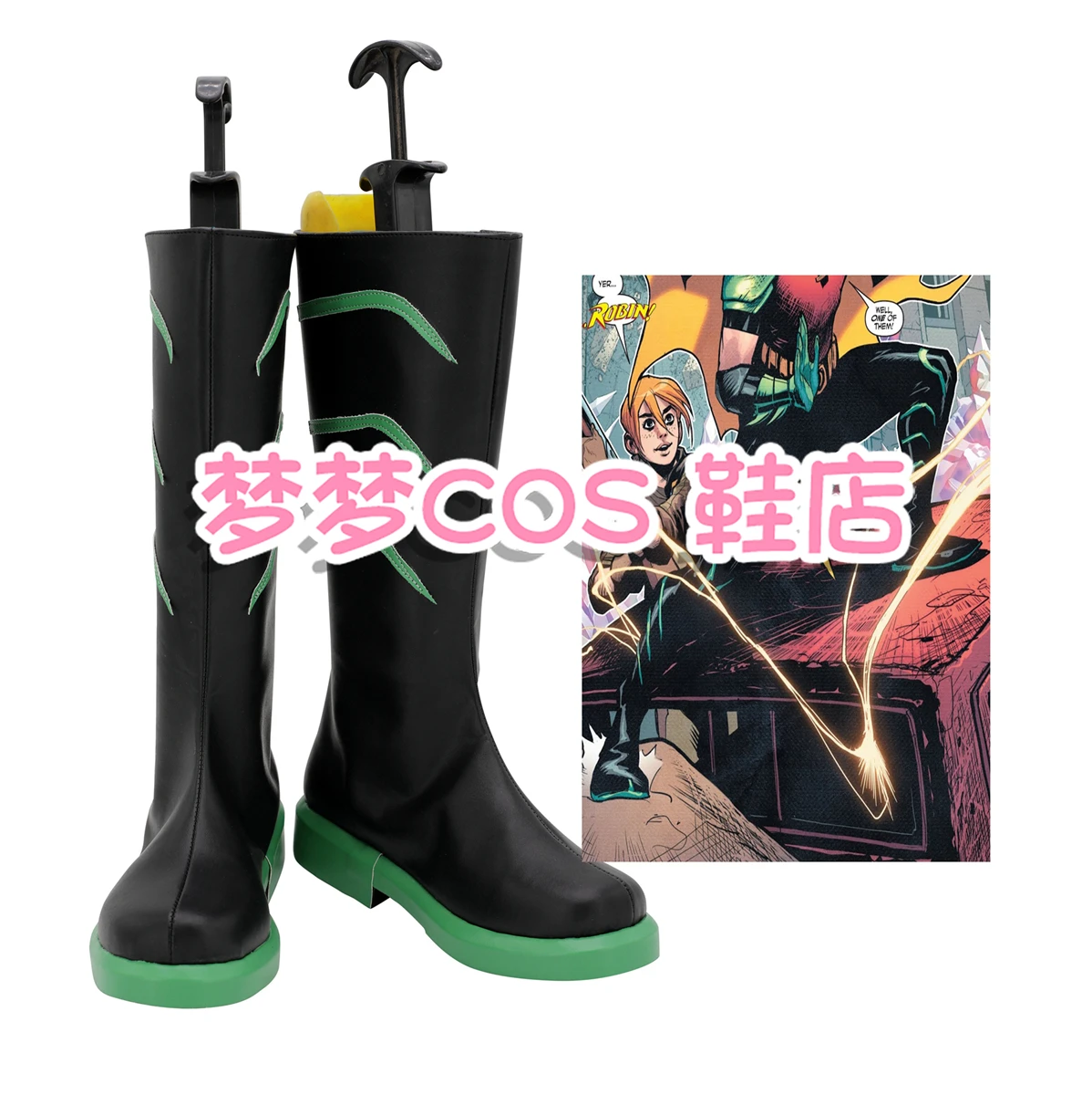 

Superhero Red Robin Tim Drake Young Justice Cosplay Shoes Boots Halloween Party Cosplay Prop Custom Made