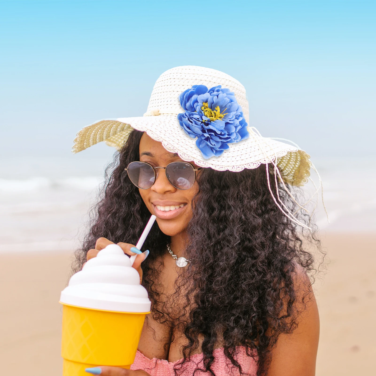 

Simulated Peony Hair Clip Lightweight Clips for Wedding Eye-catching Accessory Fabric