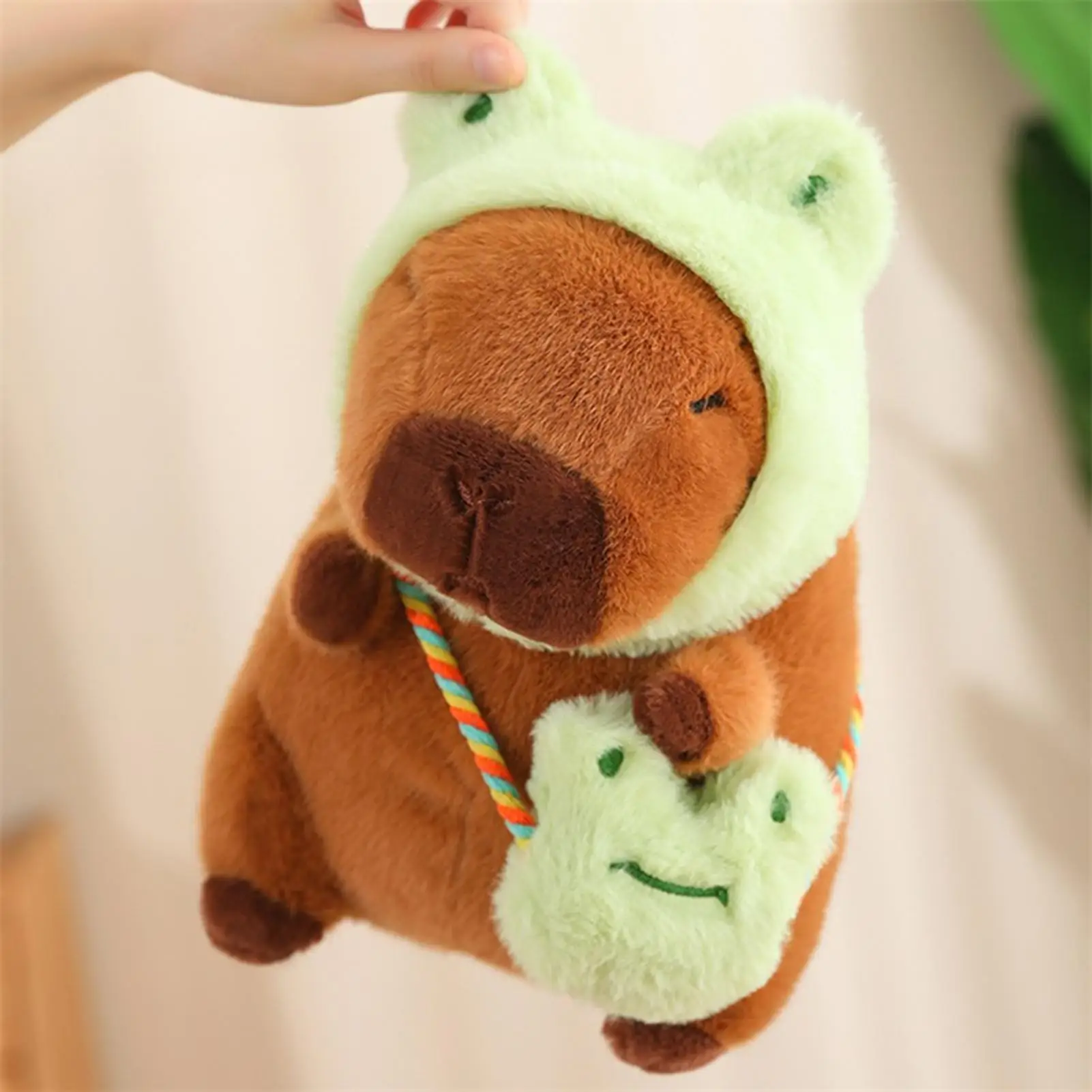 

Plush Animal With Removable Mini Shoulder Bag Stuffed Animal Capybara Figure For Boys Girls Sisters Classmates Teens Sofa Bed