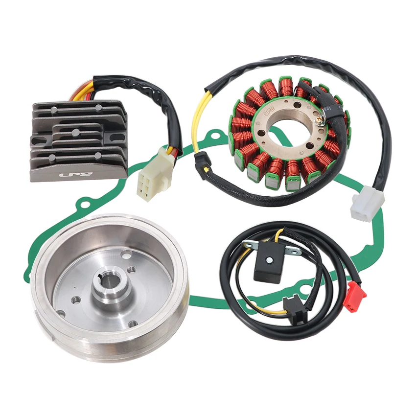 Magneto Stator Pulse Generator Flywheel Regulator Rectifier Magneto Gasket Kit For Kawasaki Vulcan 400 454LTD 500 GPZ400S GPZ500