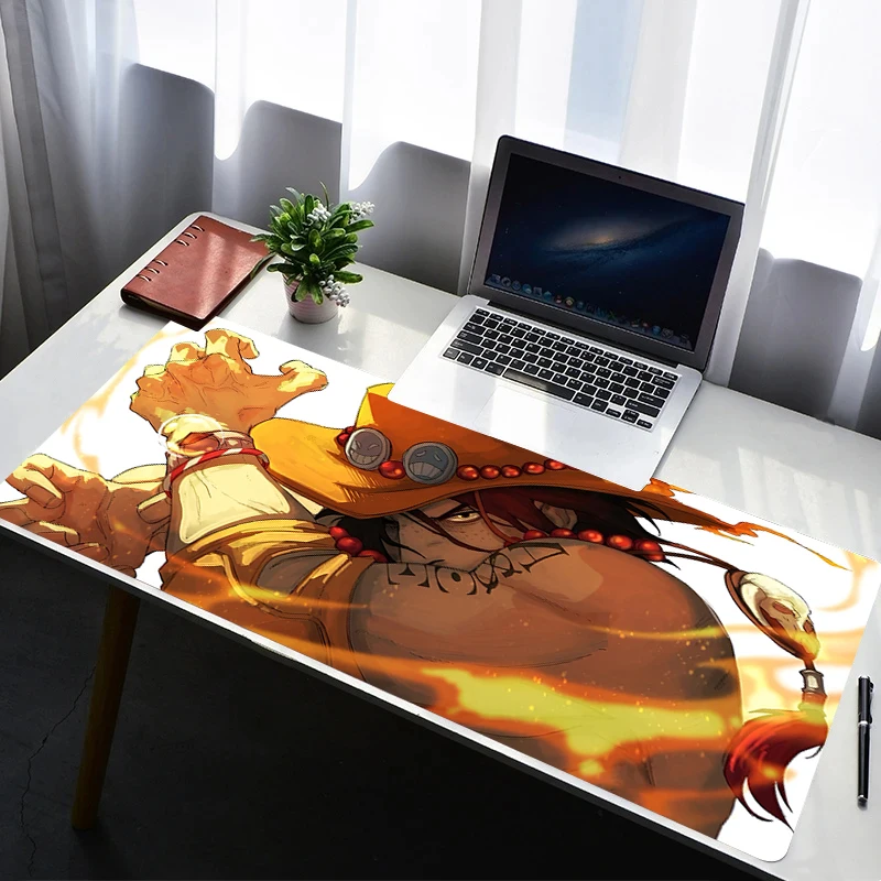 

Mouse Pad Computer Gamer PC Accessories HD Mousepad Rubber Non Slip Desk Mat Laptop Gamer One Piece Portgas D Ace Keyboard Pad