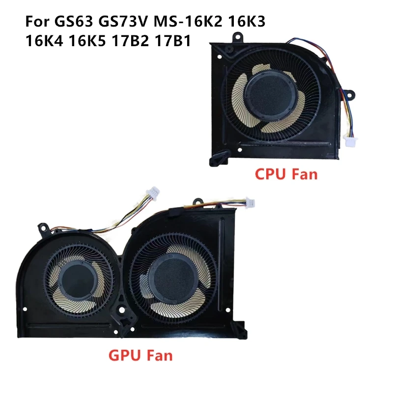 Brand New Original Laptop CPU GPU Cooling fans For MSI GS63 GS73V MS-16K2 16K3 16K4 16K5 17B2 17B1