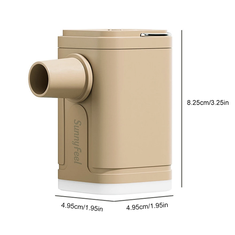 Electric Air Pump Air Mattress Pump with Camping Light Quick-Fill Inflator Pump with 5 Nozzles Mini Air Pump for Pool Floats