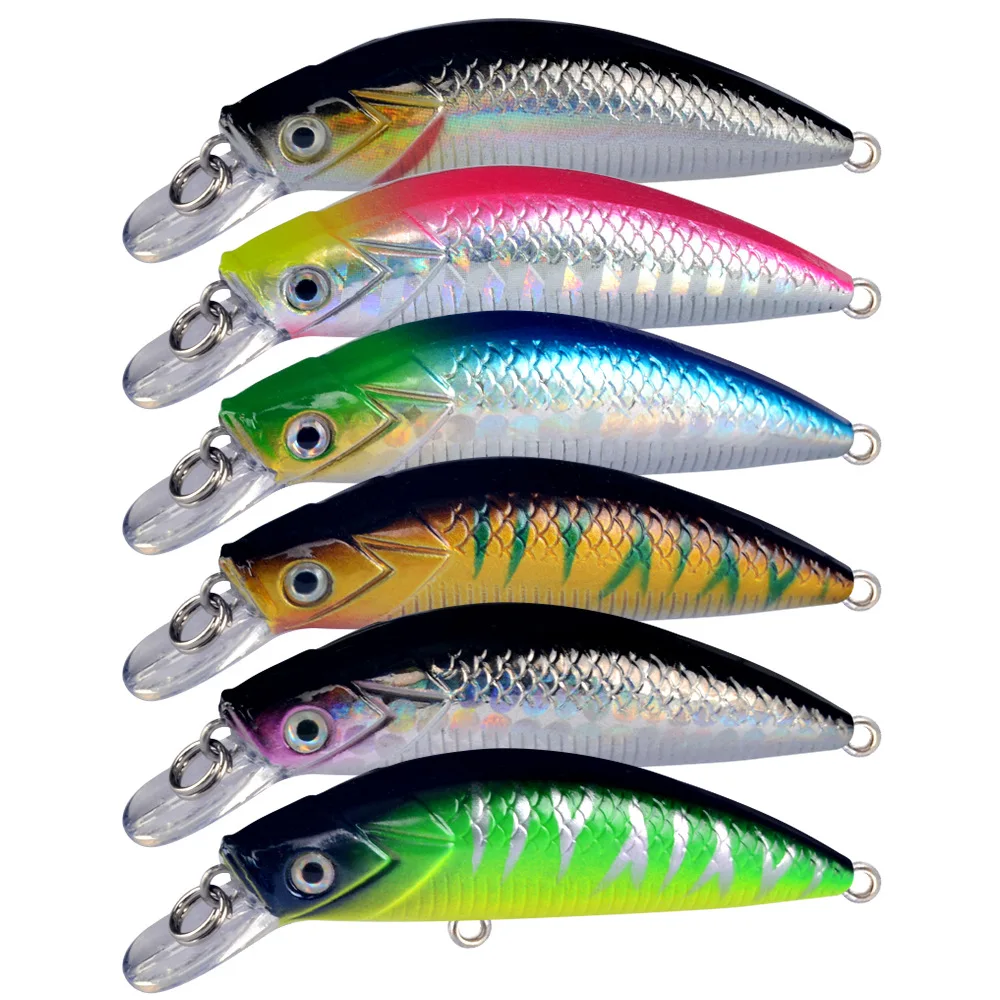 1Pc Fishing Lure Minnow Hard Bait Artificial Bass Salmon Per