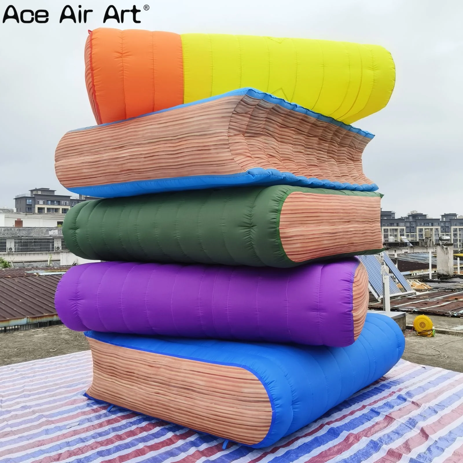 Aufblasbares Buchmodell für Messe/Werbung/Dekoration, riesige aufblasbare Bücher für pädagogische Kampagnete