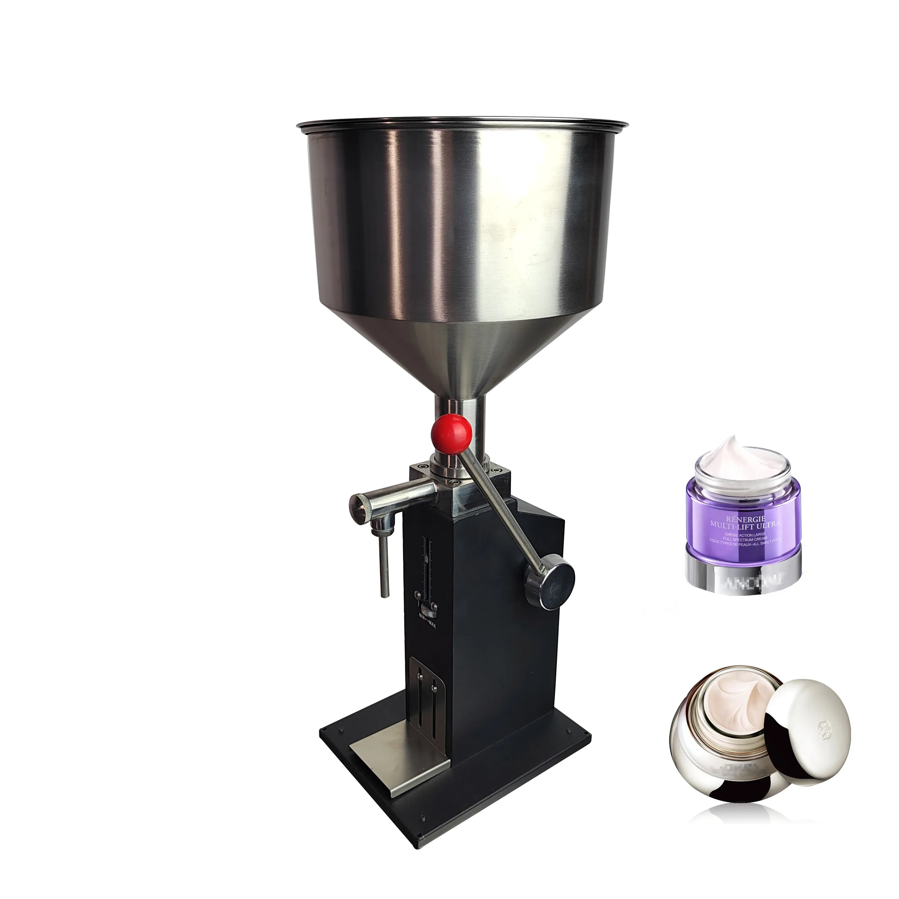 Máquina de Llenado Manual Mejorada Alchi, Máquina de Llenado de Pasta de Alta Viscosidad, Máquina de Llenado de Pasta de Tahini, Ketchup y Mantequilla de Maní