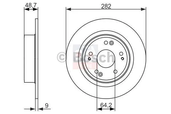 986479738 for disc rear (AD) 09 ACCORD-2.4i-2.4i-2.4i-DTEC