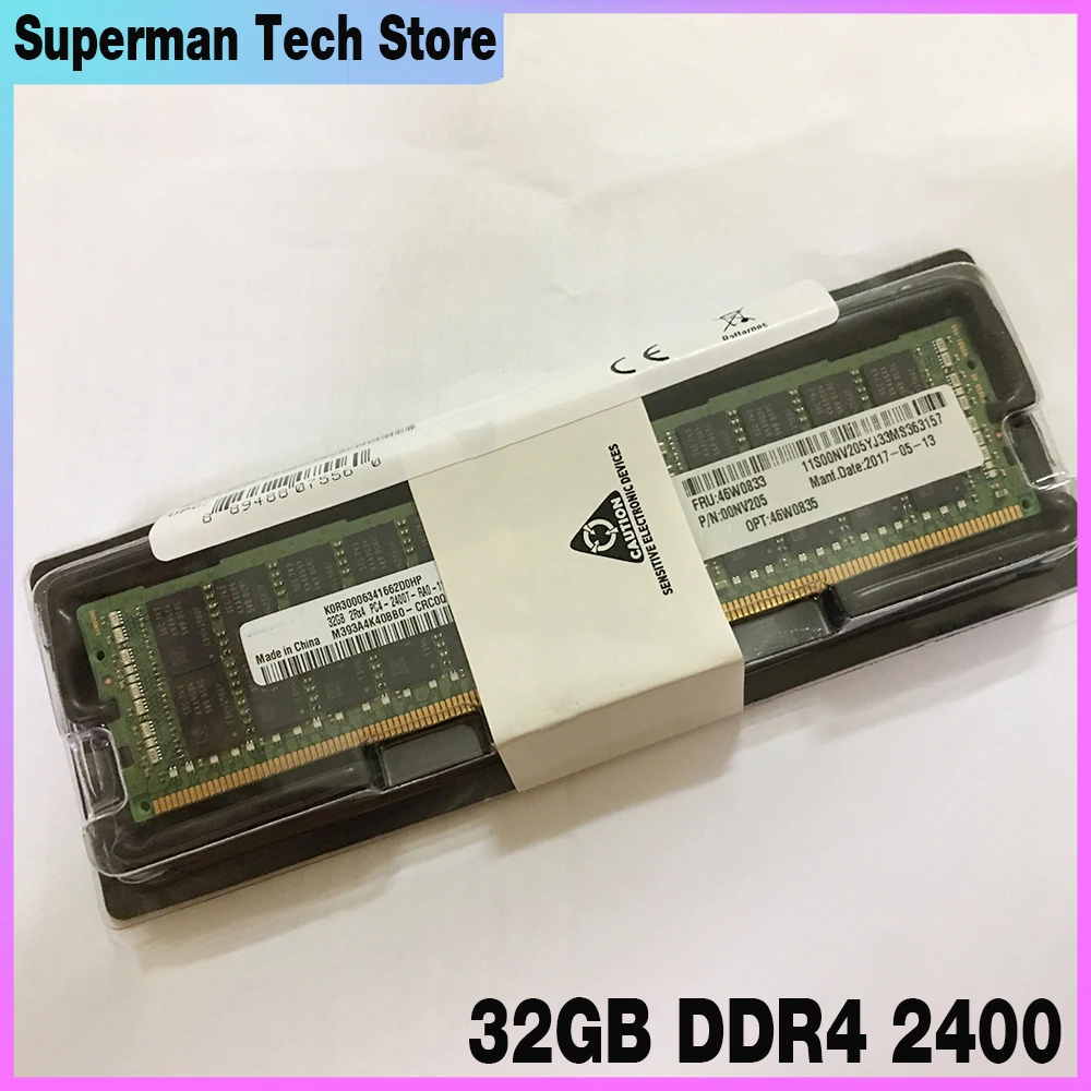 For IBM RAM X3650 X3550 M5 X3950 X3850 X6 46W0835 46W0833 00NV205  PC4-2400T  REG Server Memory High Quality 32GB DDR4 2400