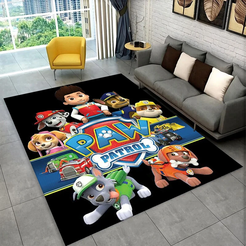 Cartoon P-Patrol Cute Dog Carpet Rug for Playroom Bedroom Living Room Sofa Home Decor,kid Game Area Rug Non-slip Floor Mat