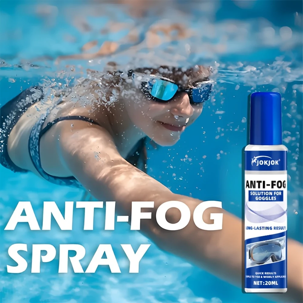 JOKJOK Anti-Fog Spray for Swimming Goggles, Diving Masks & Eyewear - Long-Lasting Anti-Fog Solution, Pre-Moistened Wetting Agent