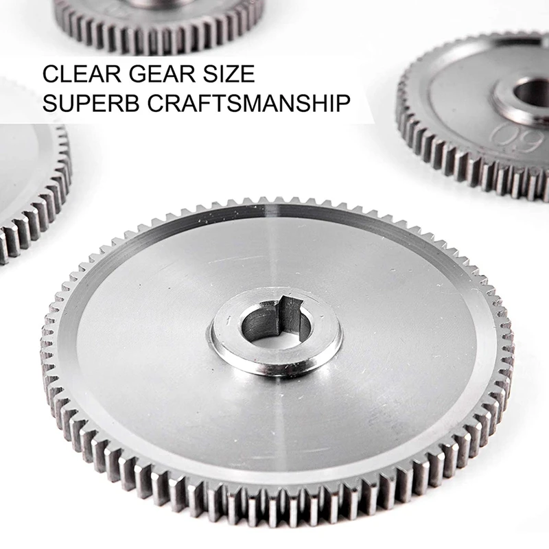 Lathe Gears Set Metal Lathe Gears, Change Gear with Lathe Belt, Metal Gear Set for CJ0618 Mini Lathes & Milling Machines