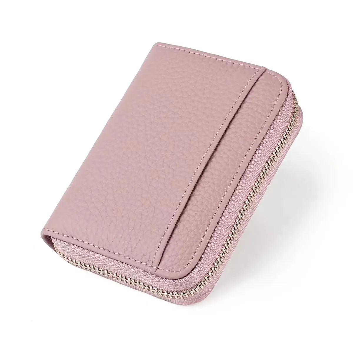 Новый держатель для карт из натуральной кожи, женский усовершенствованный держатель для нескольких карт, мужская сумка для удостоверения личности из воловьей кожи с защитой от размагничивания