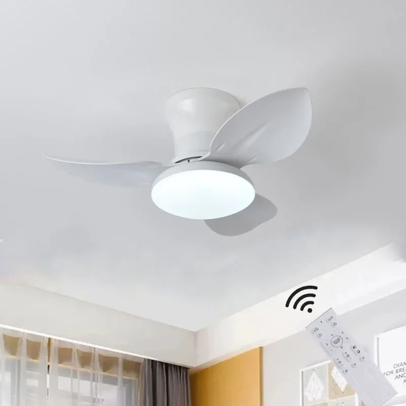 ventilador de teto moderno com controle remoto preto e branco ventiladores de teto piso baixo dc motor ventilador led simples iight casa 100240v 30w 01