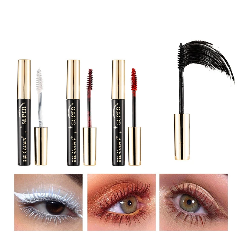Mascara abbagliante impermeabile 14 colori Mascara volume resistente ai sbavature da palcoscenico per discoteca