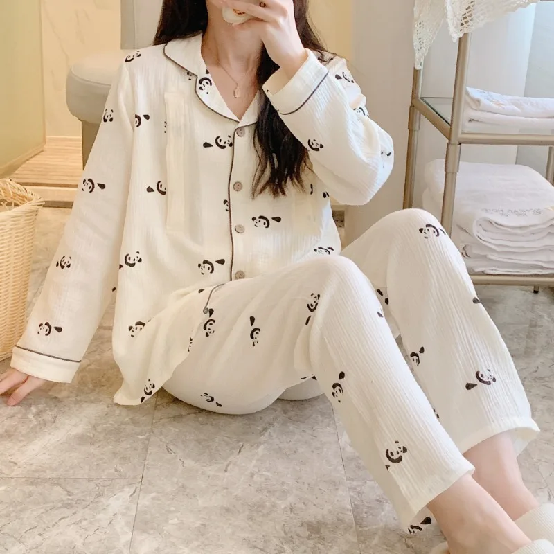 

Двухслойная одежда для отдыха после родов, пижамный комплект для беременных, дышащая одежда для сна для беременных и женщин