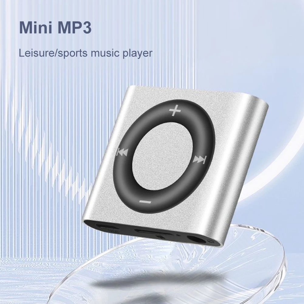 Mini MP3 Music Players Build in Speaker Clip-on Portable Walkman Rechargeable 180mAh with Headphone Support TF Card for Students