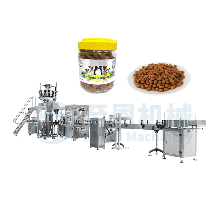 Fully AutomaticSpecialized Metal Tin Granule Pet Food Filling Capping Machine Line