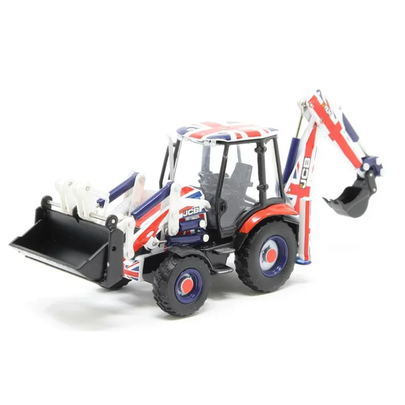 JCB Diecast Alloy 1:32 Scale Union Jack JCB 3CX Backhoe Loader Model Adult Classics Collection Toys Souvenir Static Display