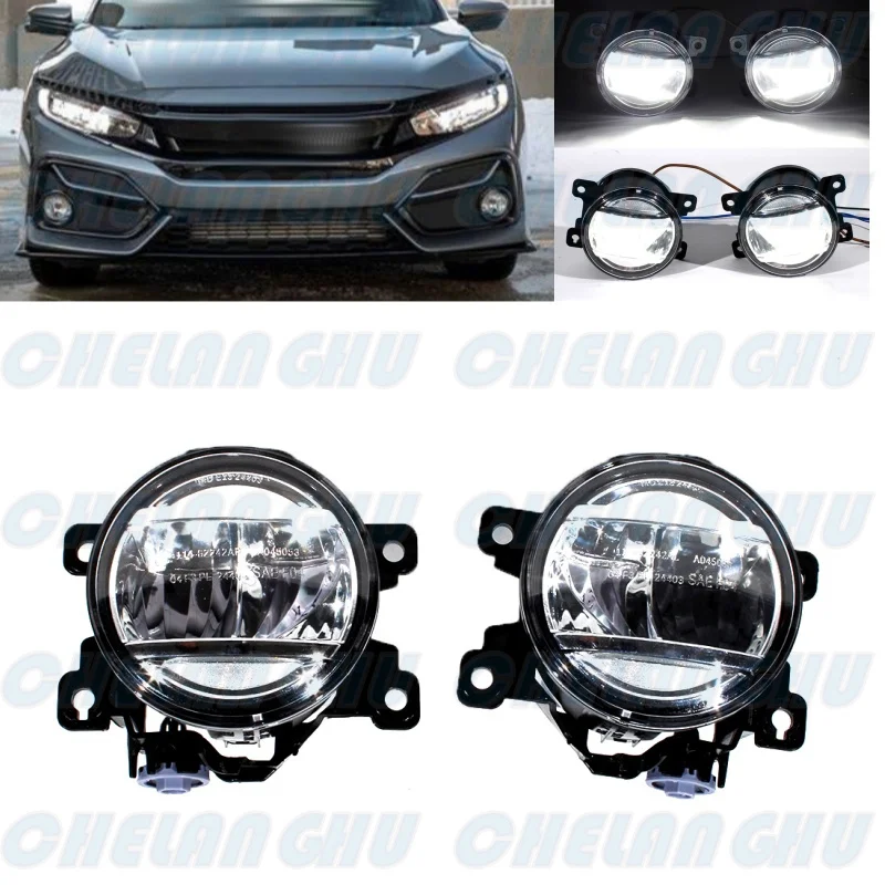 

For Honda Civic Hatchback 2017 2018 2019 2020 1 Pair Front Bumper LED Fog Light Car accessories 33900-TEY-Y01 33950-TEY-Y01